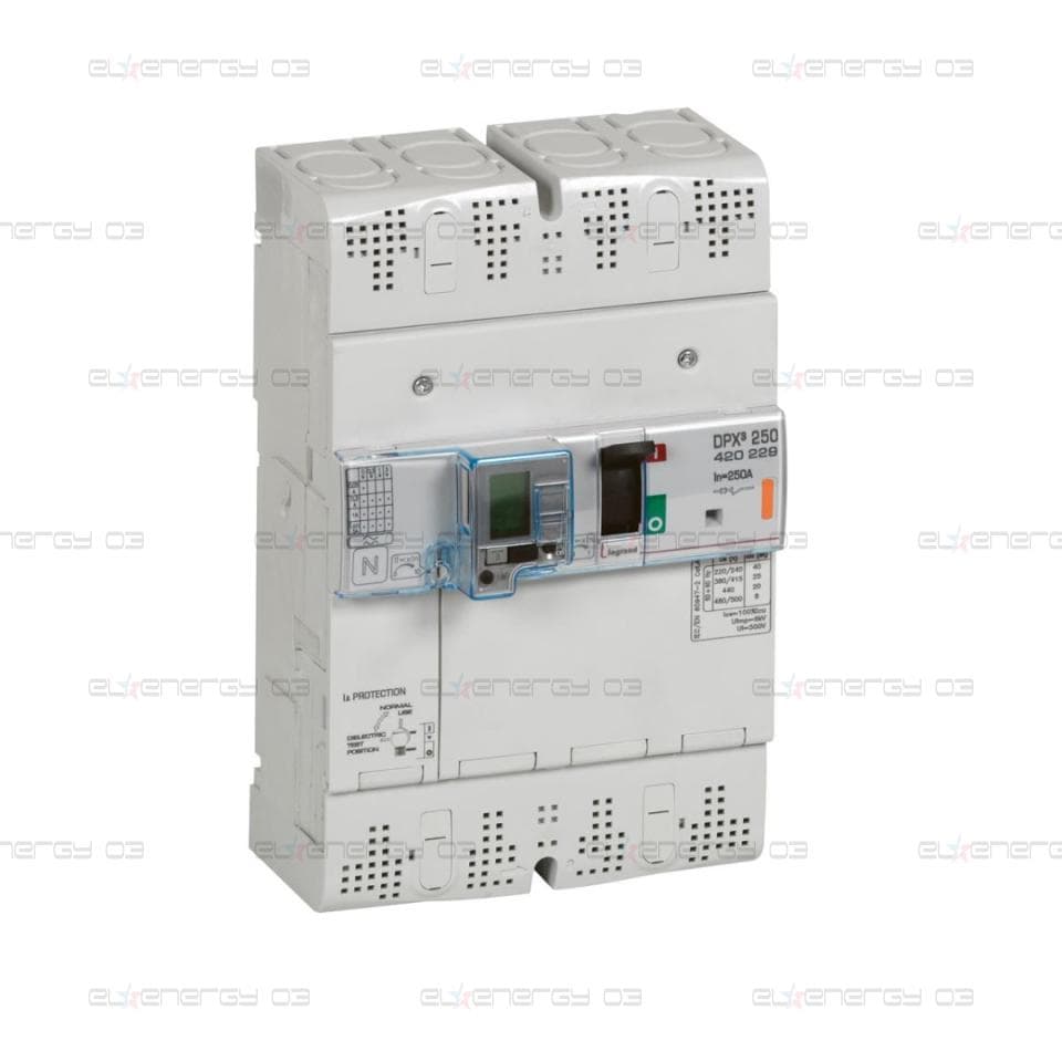 Автомат DPX3 250 TM 4P 250A 25кA регулируем (In x 0.8…1) с ДТЗ Legrand