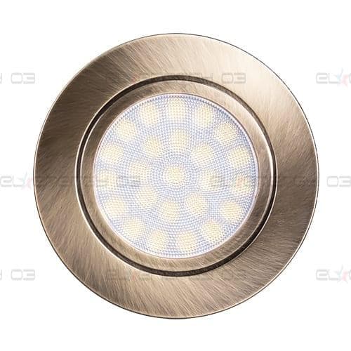 Мини LED луна за вграждане, 4W, 4200K, IP44, Сатиниран месинг, 220V-240V AC, 60°, Неутрална светлина, SMD 2835