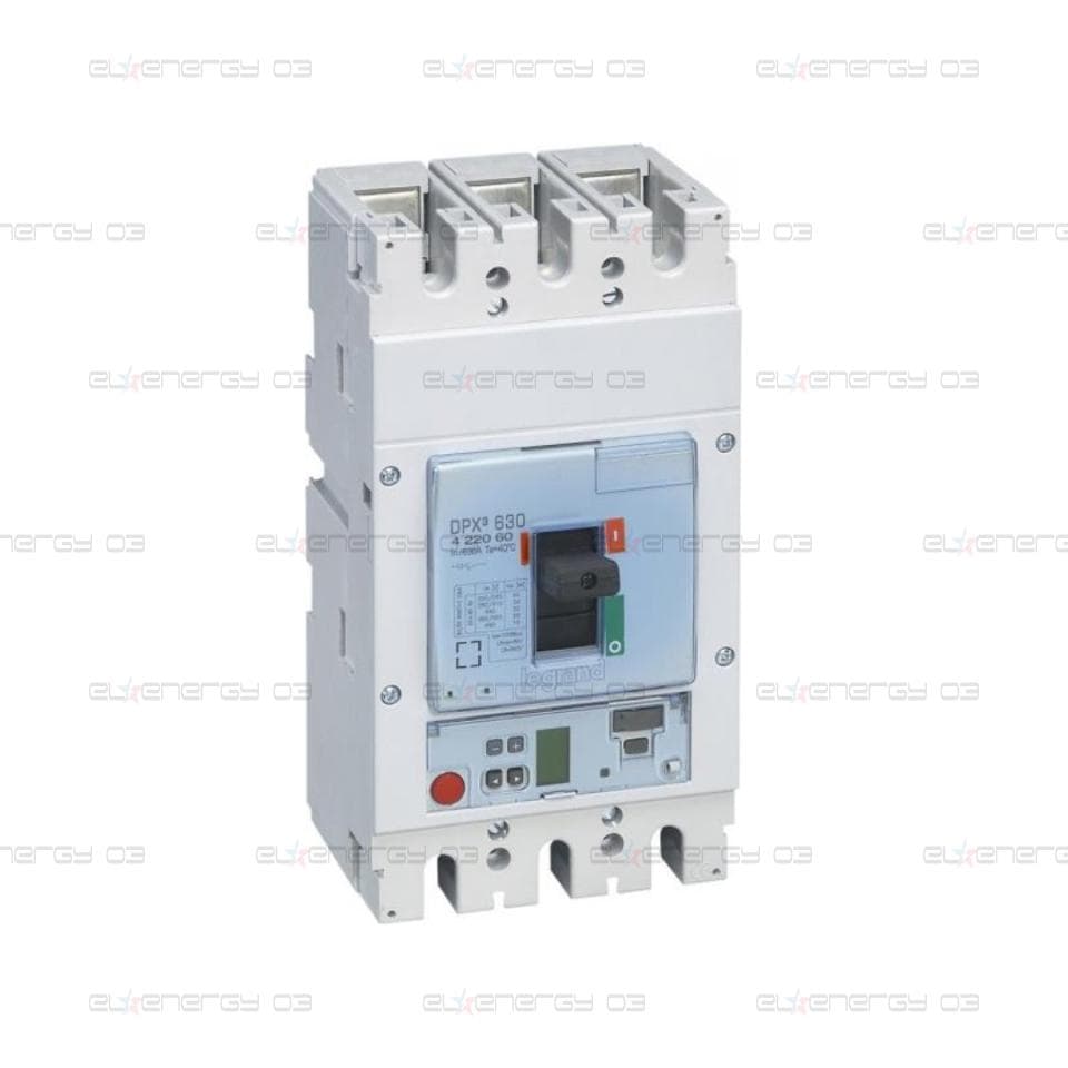 Автомат DPX3 630 електронна защита S2 3P 630A 36кA регулируем (In x 0.4…1) Legrand