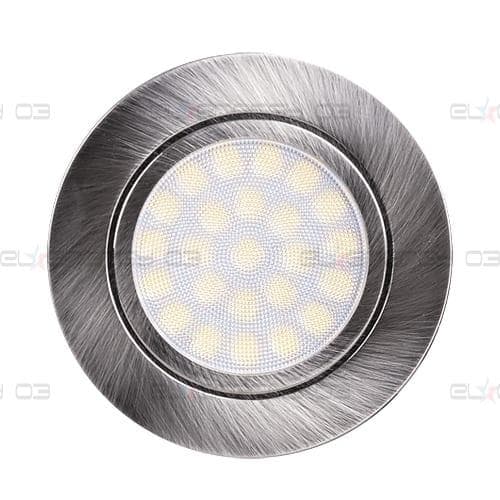 Мини LED луна за вграждане, 4W, 4200K, IP44, Сатиниран никел, 220V-240V AC, 60°, Неутрална светлина, SMD 2835
