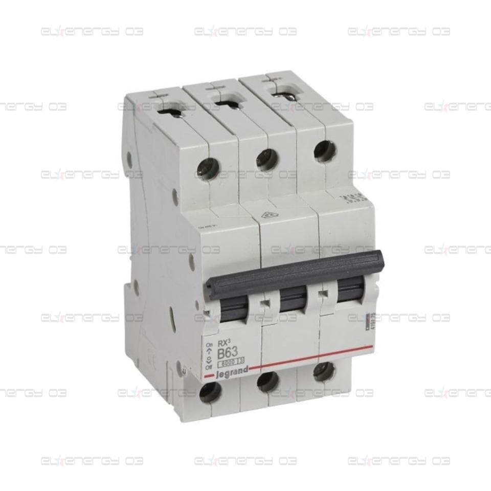 Автоматичен прекъсвач RX3 3P 63A крива В 6kA Legrand