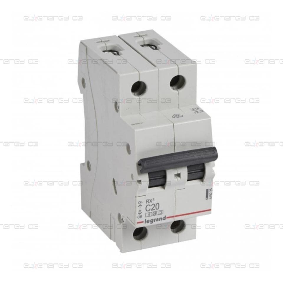 Автоматичен прекъсвач RX3 2P 20A крива С 6kA Legrand