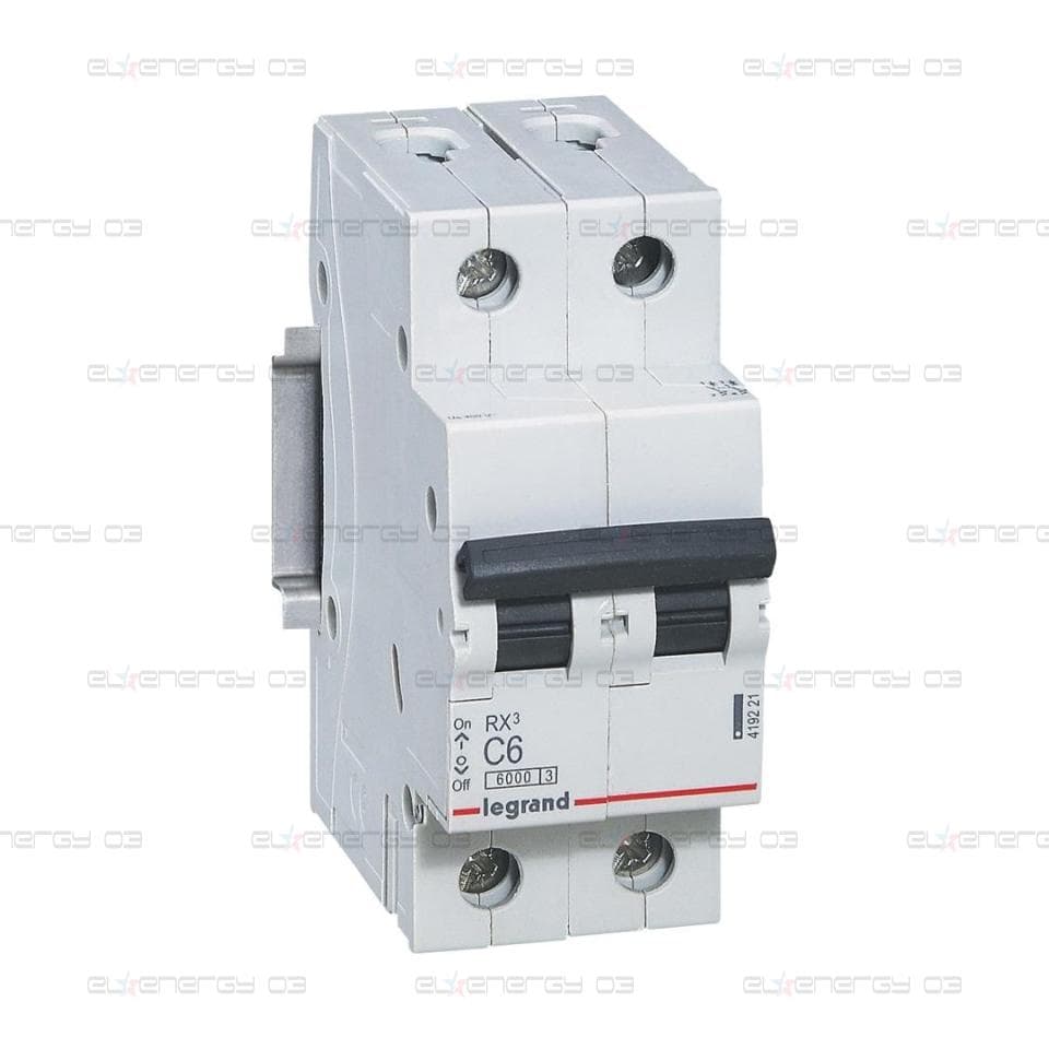 Автоматичен прекъсвач RX3 2P 6A крива С 6kA Legrand