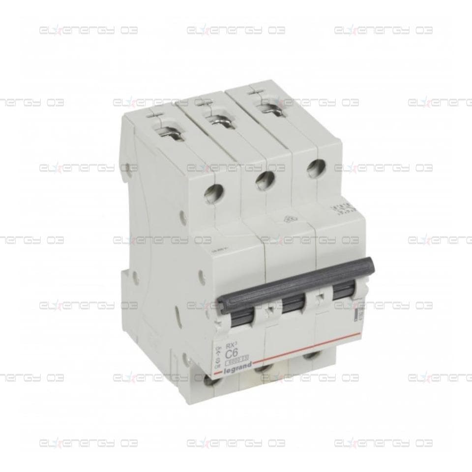 Автоматичен прекъсвач RX3 3P 6A крива С 6kA Legrand