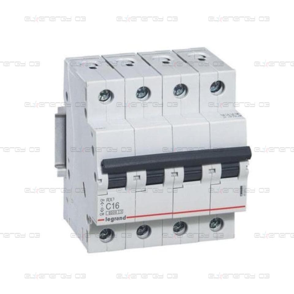 Автоматичен прекъсвач RX3 4P 16A крива С 6kA Legrand