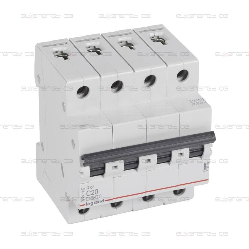 Автоматичен прекъсвач RX3 4P 20A крива С 6kA MC Legrand