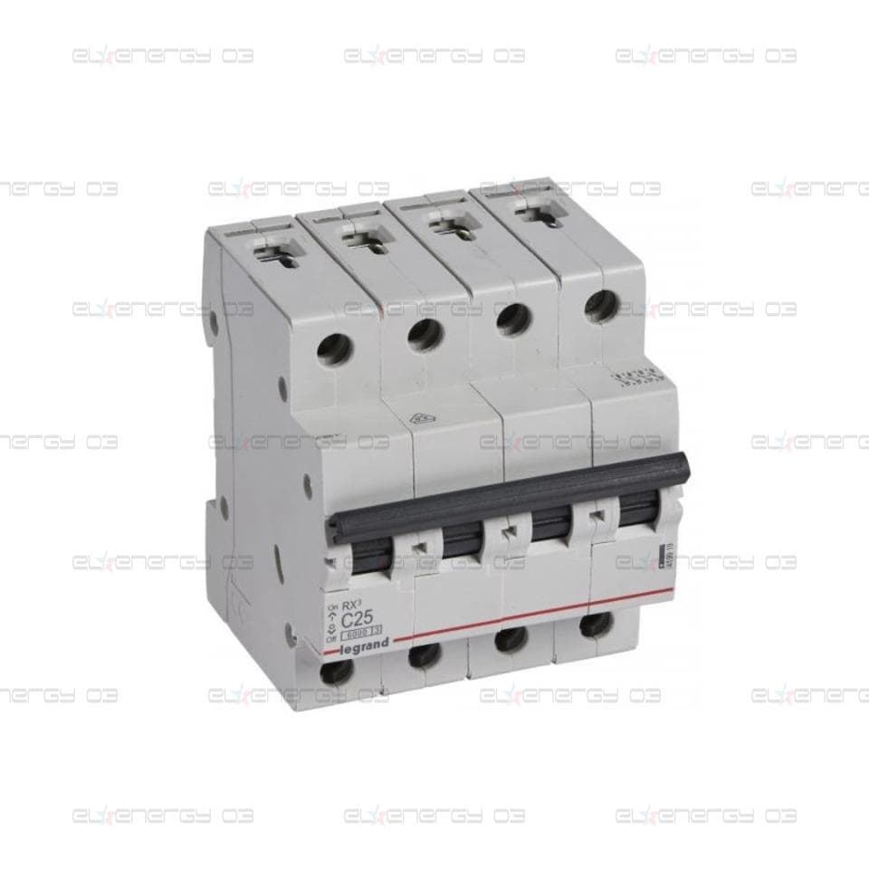 Автоматичен прекъсвач RX3 4P 25A крива С 6kA MC Legrand
