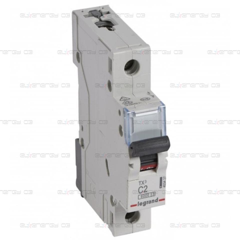 Автоматичен прекъсвач TX3 1P 2A крива С 6kA Legrand