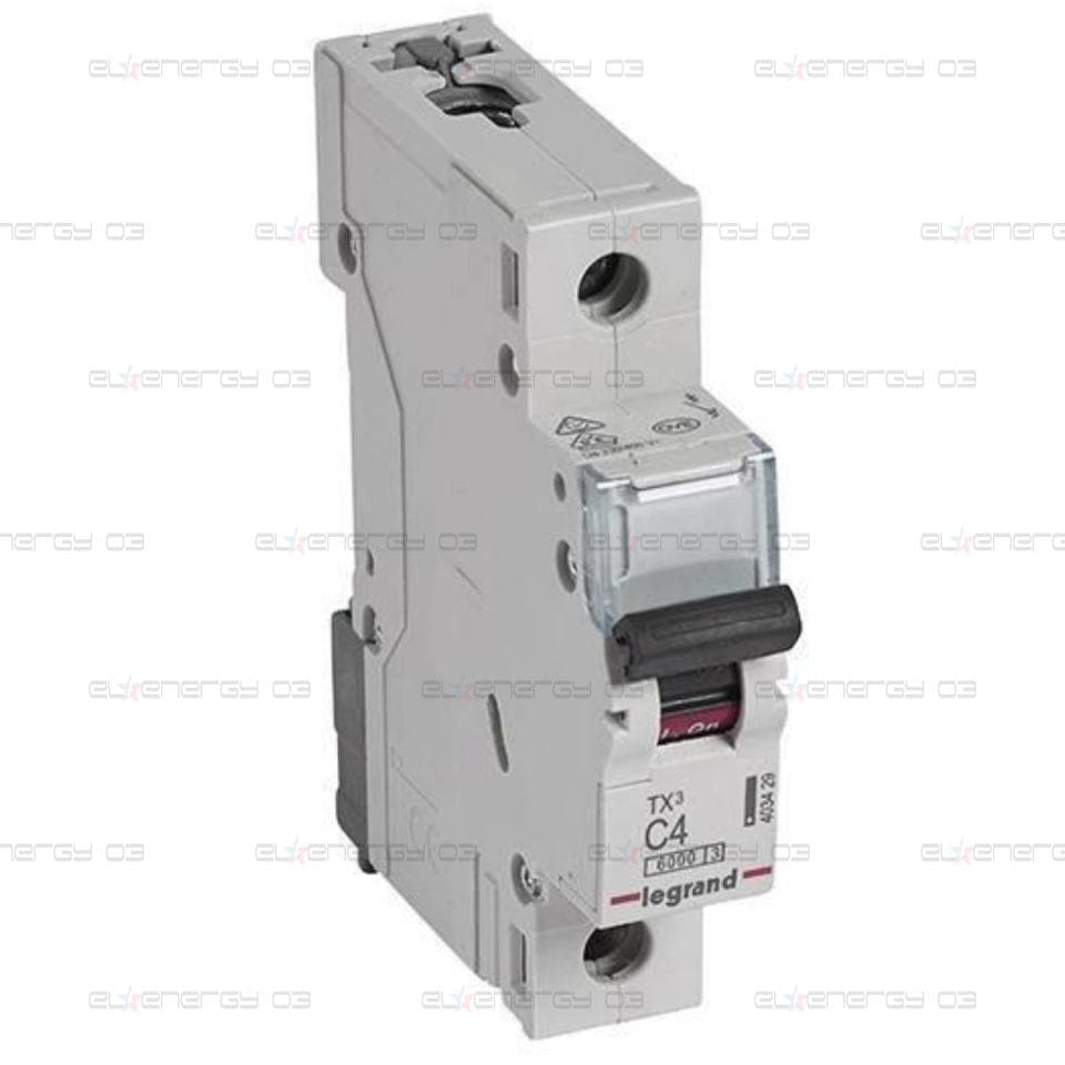 Автоматичен прекъсвач TX3 1P 4A крива С 6kA Legrand