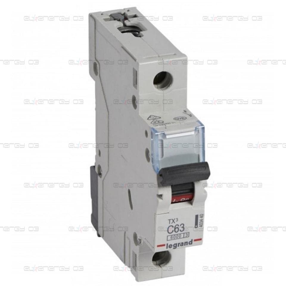 Автоматичен прекъсвач TX3 1P 63A крива С 6kA Legrand