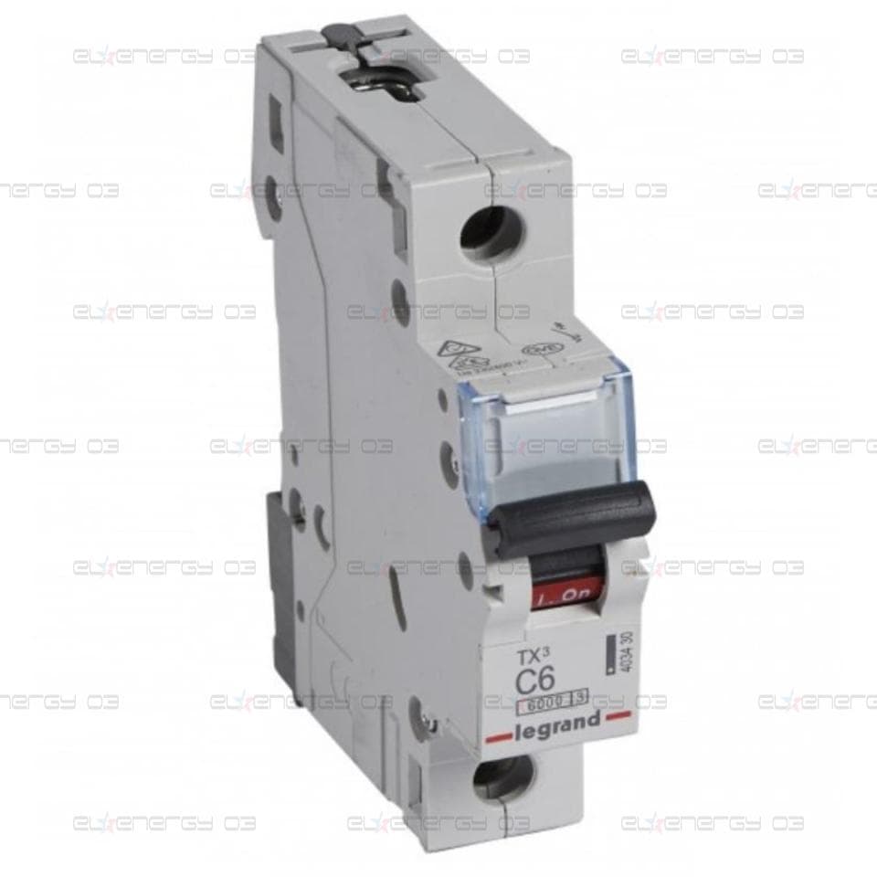 Автоматичен прекъсвач TX3 1P 6A крива С 6kA Legrand