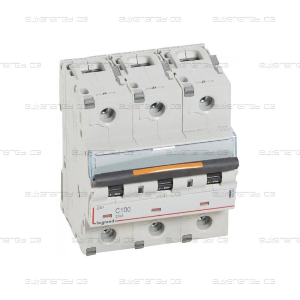 Автоматичен прекъсвач DX3 3P 100A крива С 25kA 4,5 мод. Legrand
