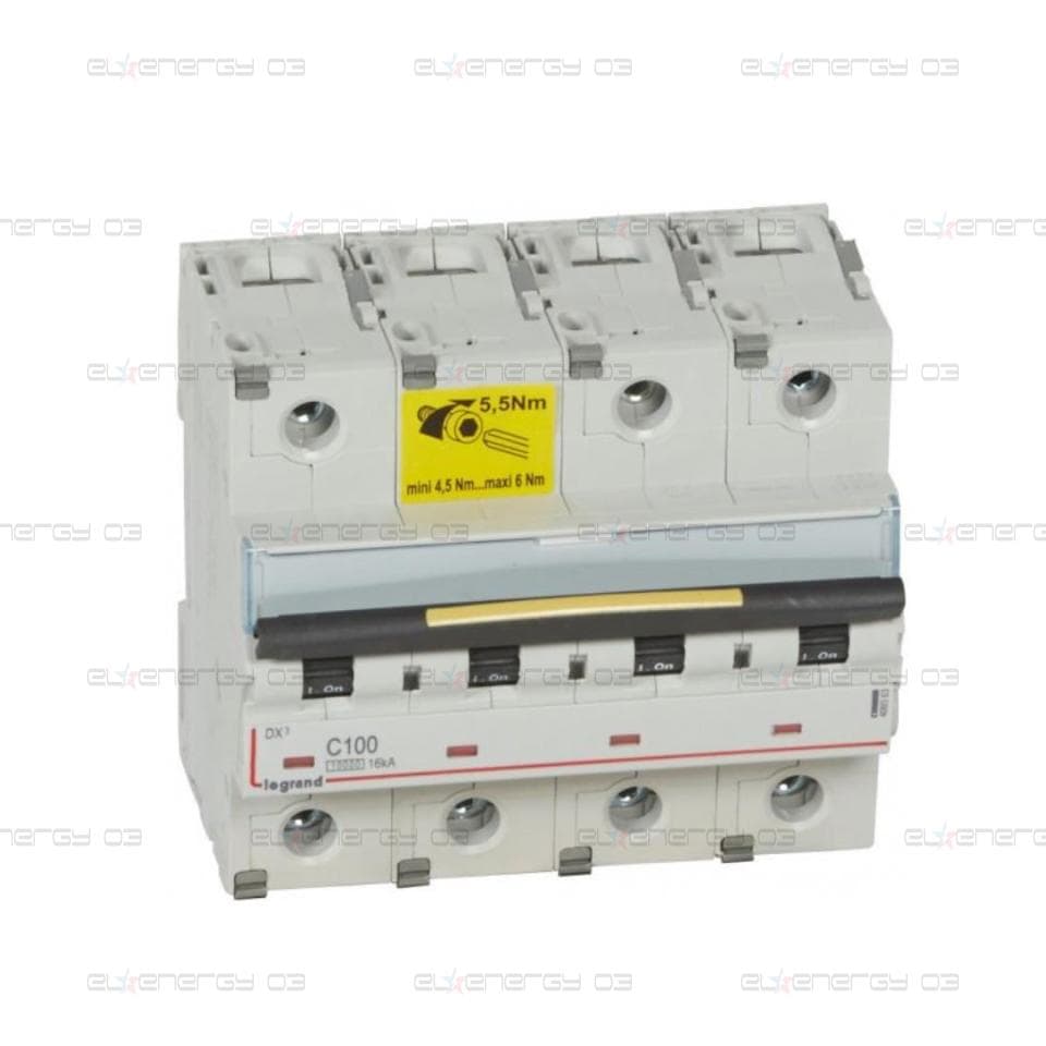 Автоматичен прекъсвач DX3 4P 100A крива С 10kA 6 мод. Legrand