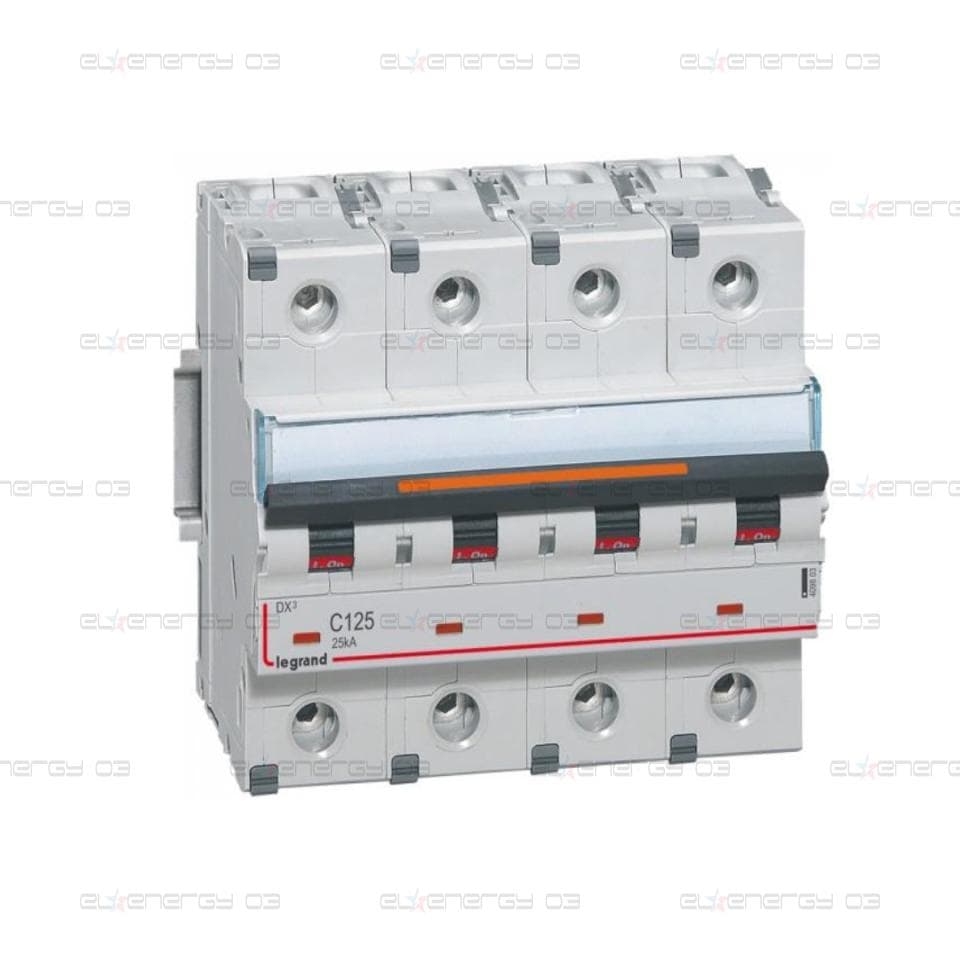Автоматичен прекъсвач DX3 4P 125A крива D 25kA 6 мод. Legrand