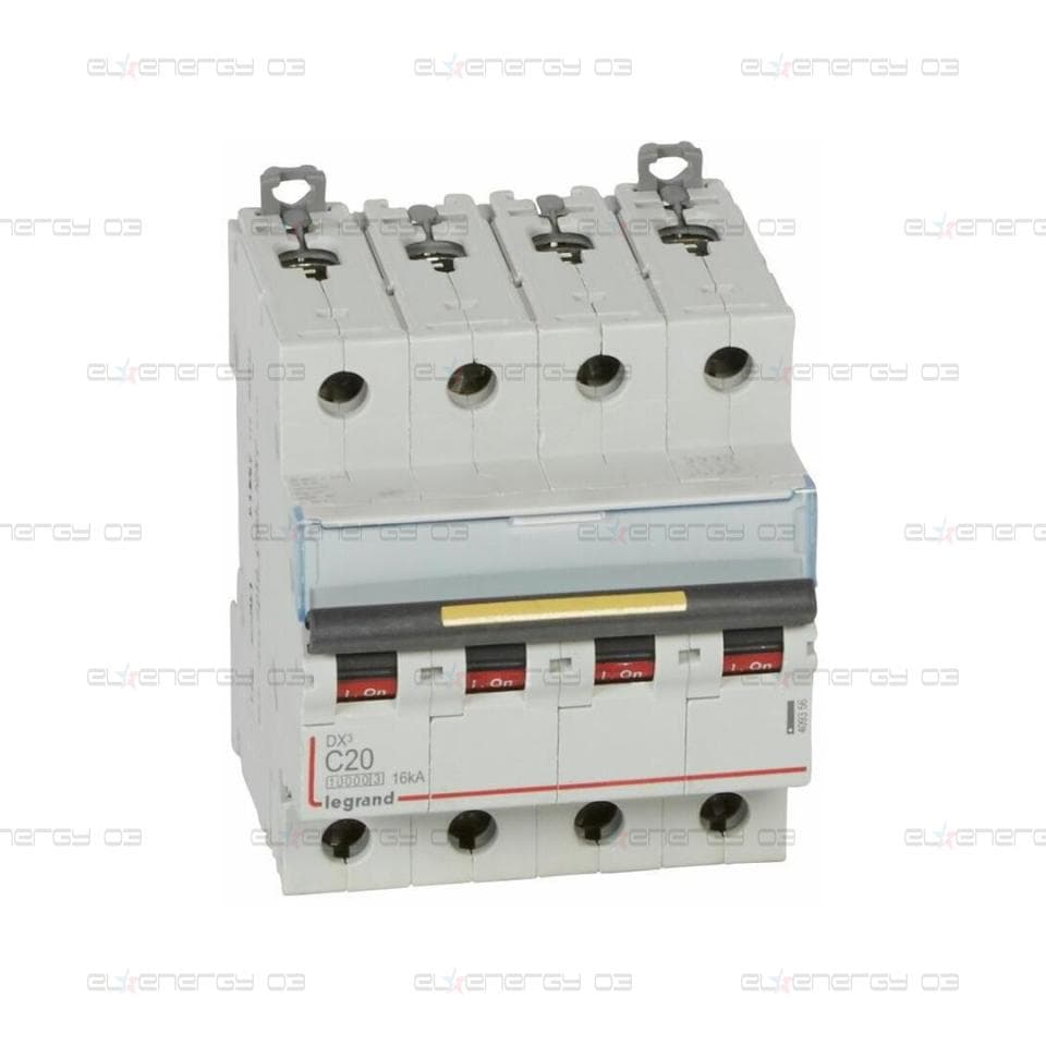 Автоматичен прекъсвач DX3 4P 20A крива С 10kA 4 мод. Legrand