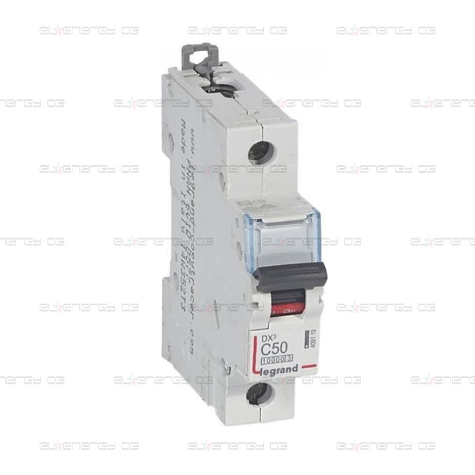 Автоматичен прекъсвач DX3 1P 50A крива С 10kA 1 мод. Legrand