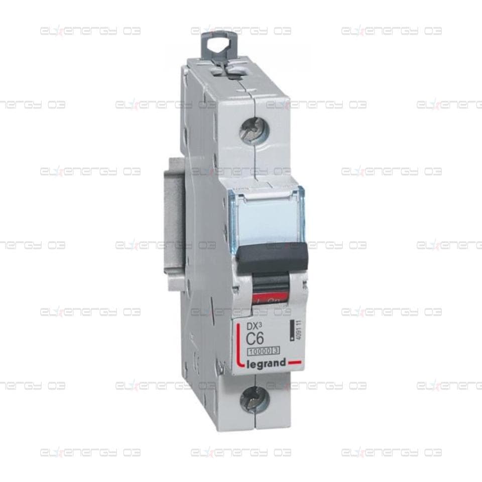 Автоматичен прекъсвач DX3 1P 6A крива С 10kA 1 мод. Legrand