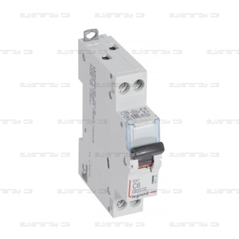 Автоматичен прекъсвач DX3 1P+N 6A крива С 6kA Legrand