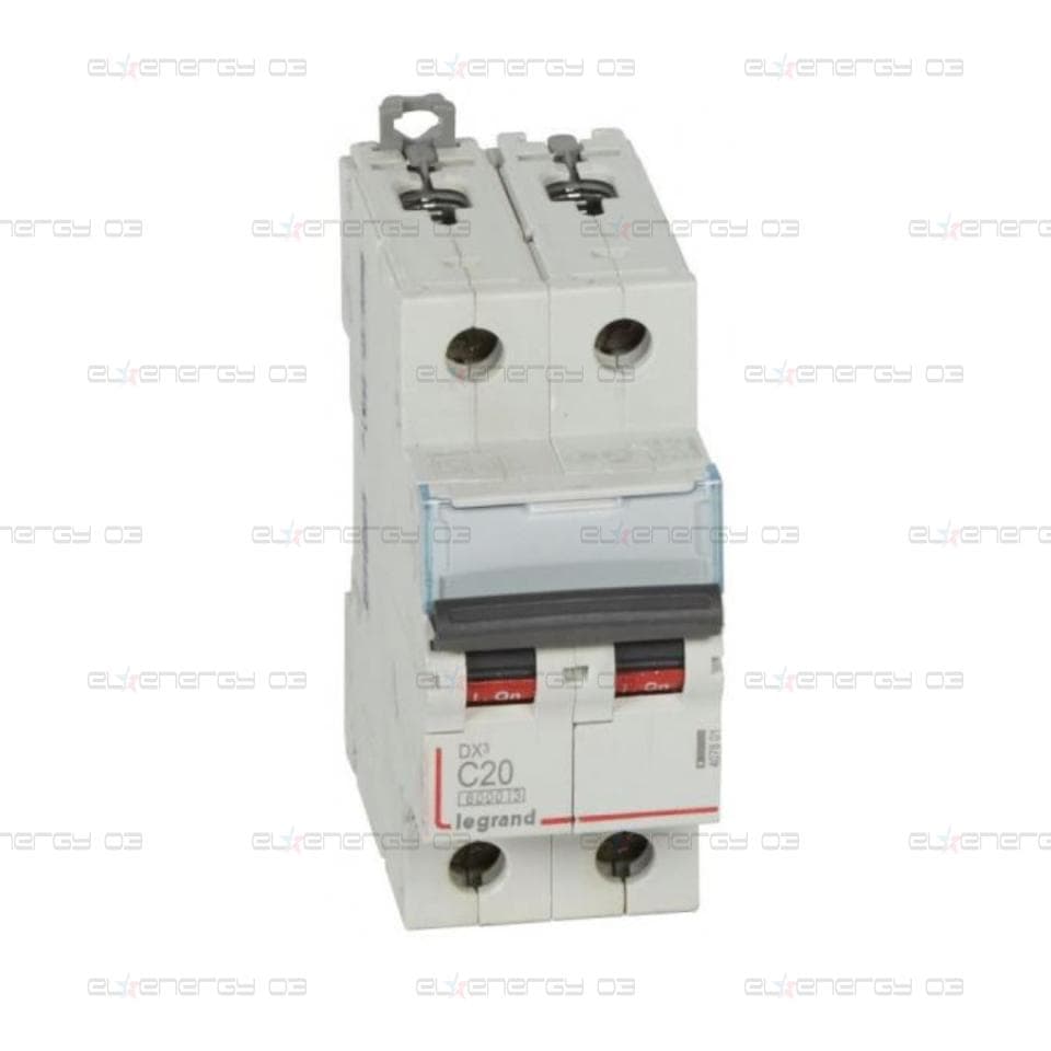 Автоматичен прекъсвач DX3 2P 20A крива С 6kA Legrand
