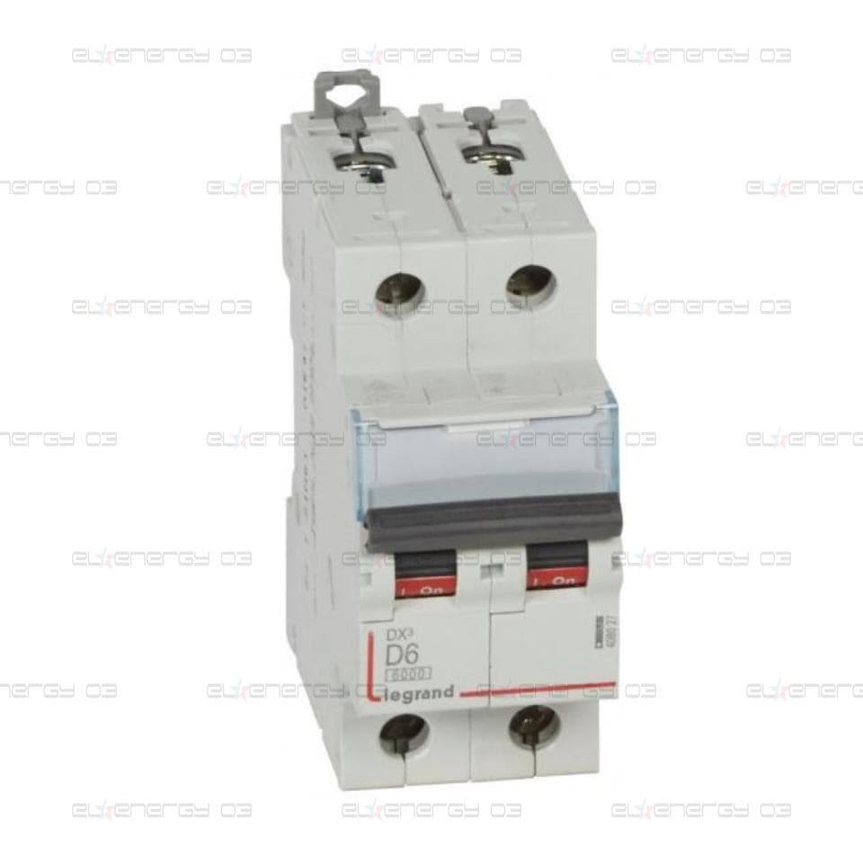 Автоматичен прекъсвач DX3 2P 6A крива D 6kA Legrand