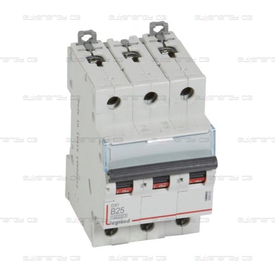 Автоматичен прекъсвач DX3 3P 25A крива B 10kA 3 мод. Legrand