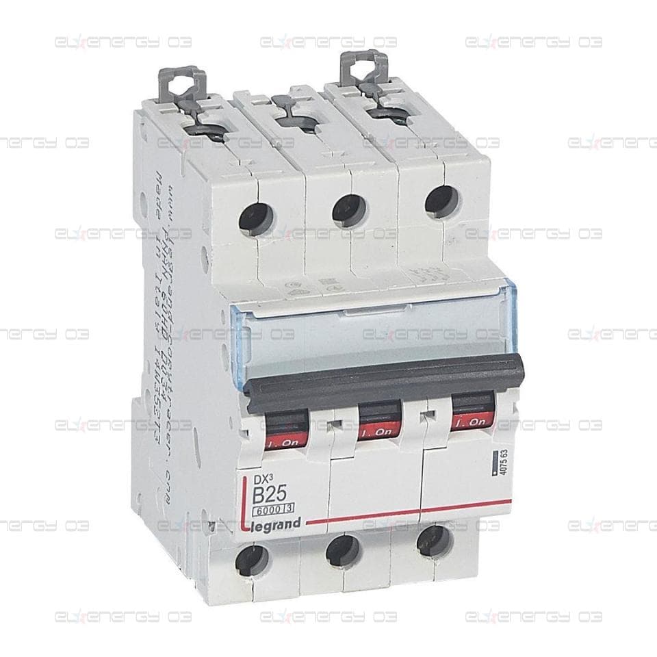 Автоматичен прекъсвач DX3 3P 25A крива B 6kA Legrand