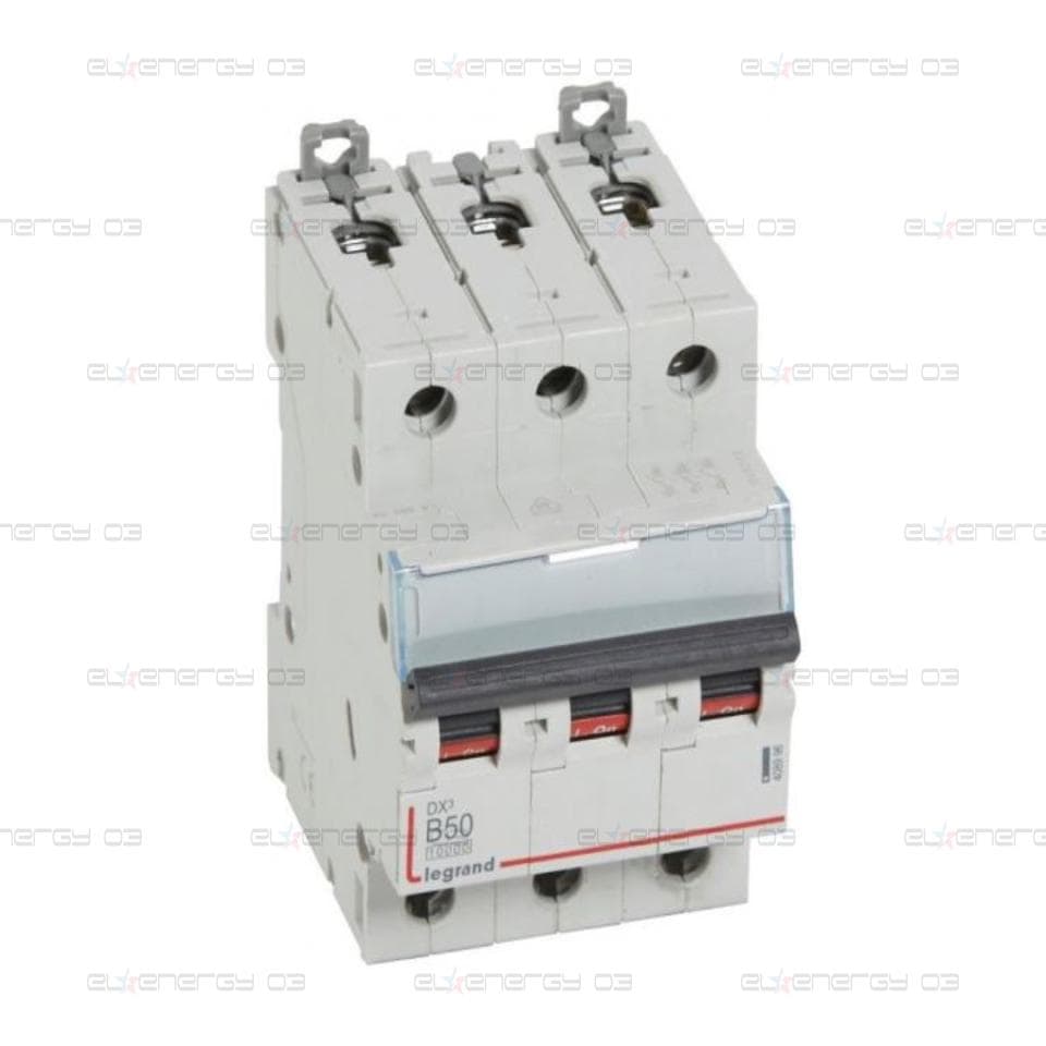 Автоматичен прекъсвач DX3 3P 50A крива B 10kA 3 мод. Legrand