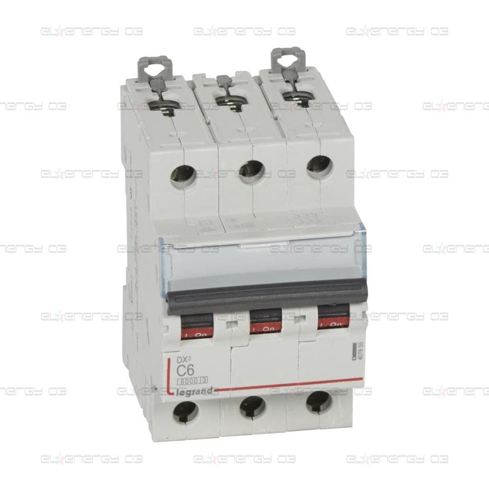 Автоматичен прекъсвач DX3 3P 6A крива С 6kA Legrand