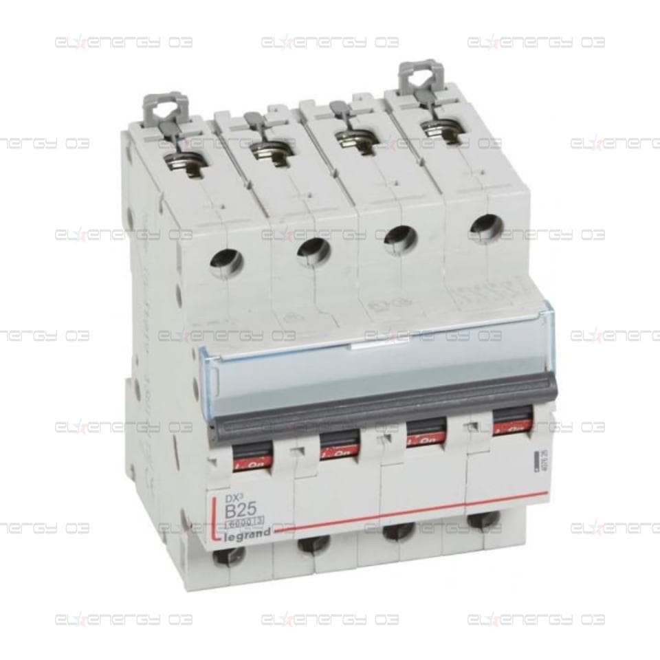 Автоматичен прекъсвач DX3 4P 25A крива B 6kA Legrand