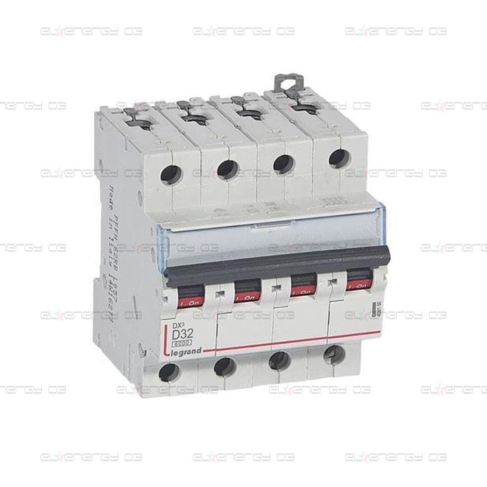 Автоматичен прекъсвач DX3 4P 32A крива D 6kA Legrand