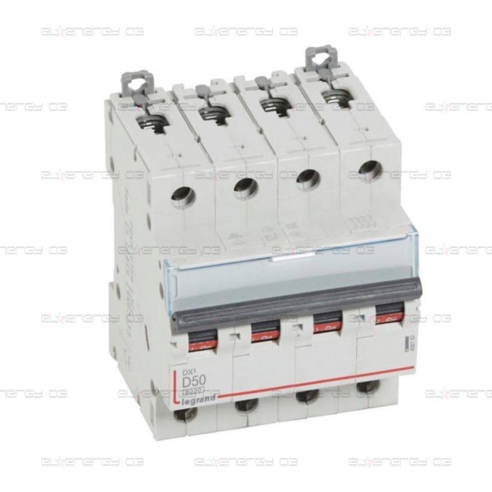 Автоматичен прекъсвач DX3 4P 50A крива D 6kA Legrand