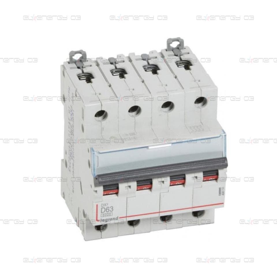 Автоматичен прекъсвач DX3 4P 63A крива D 6kA Legrand
