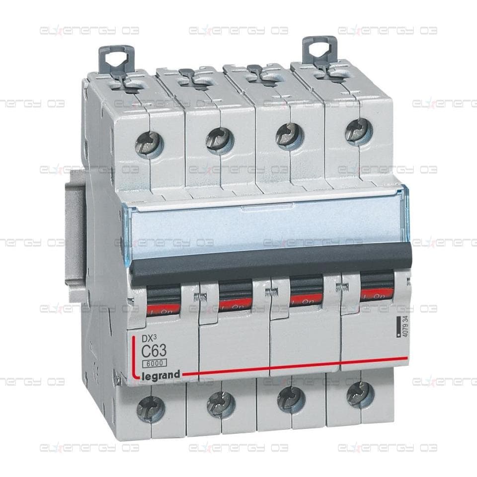 Автоматичен прекъсвач DX3 4P 63A крива С 6kA Legrand
