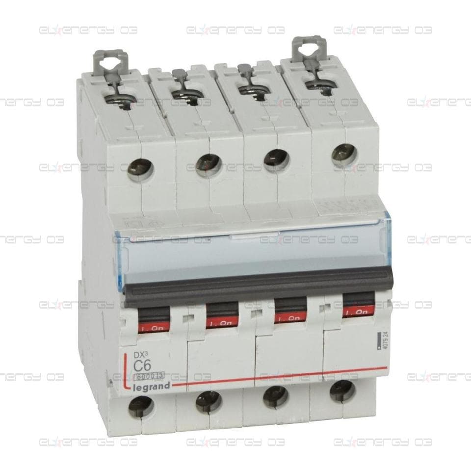 Автоматичен прекъсвач DX3 4P 6A крива С 6kA Legrand