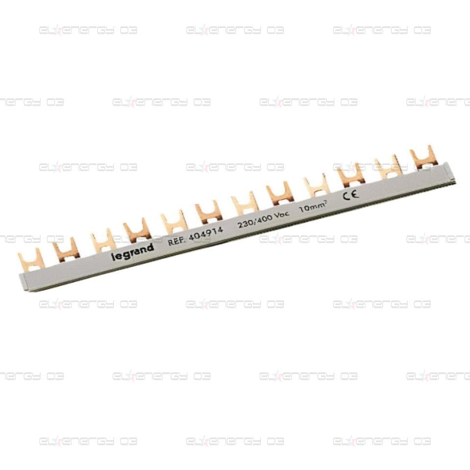 Захранващ гребен тип U 2P 16мм2 80A 28 прекъсвача L1L2 Legrand