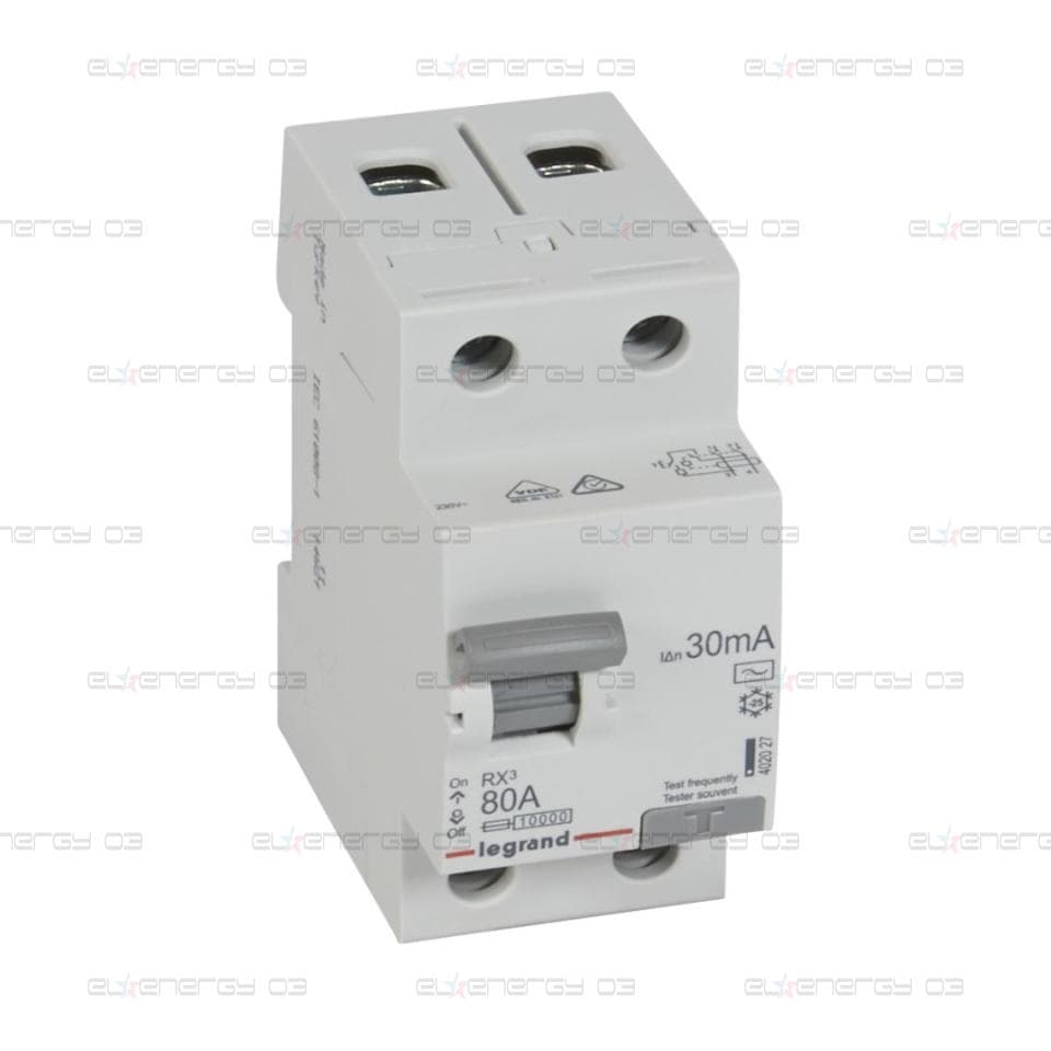 ДТЗ 2P 80А 30mА серия RX3 ID тип AC Legrand