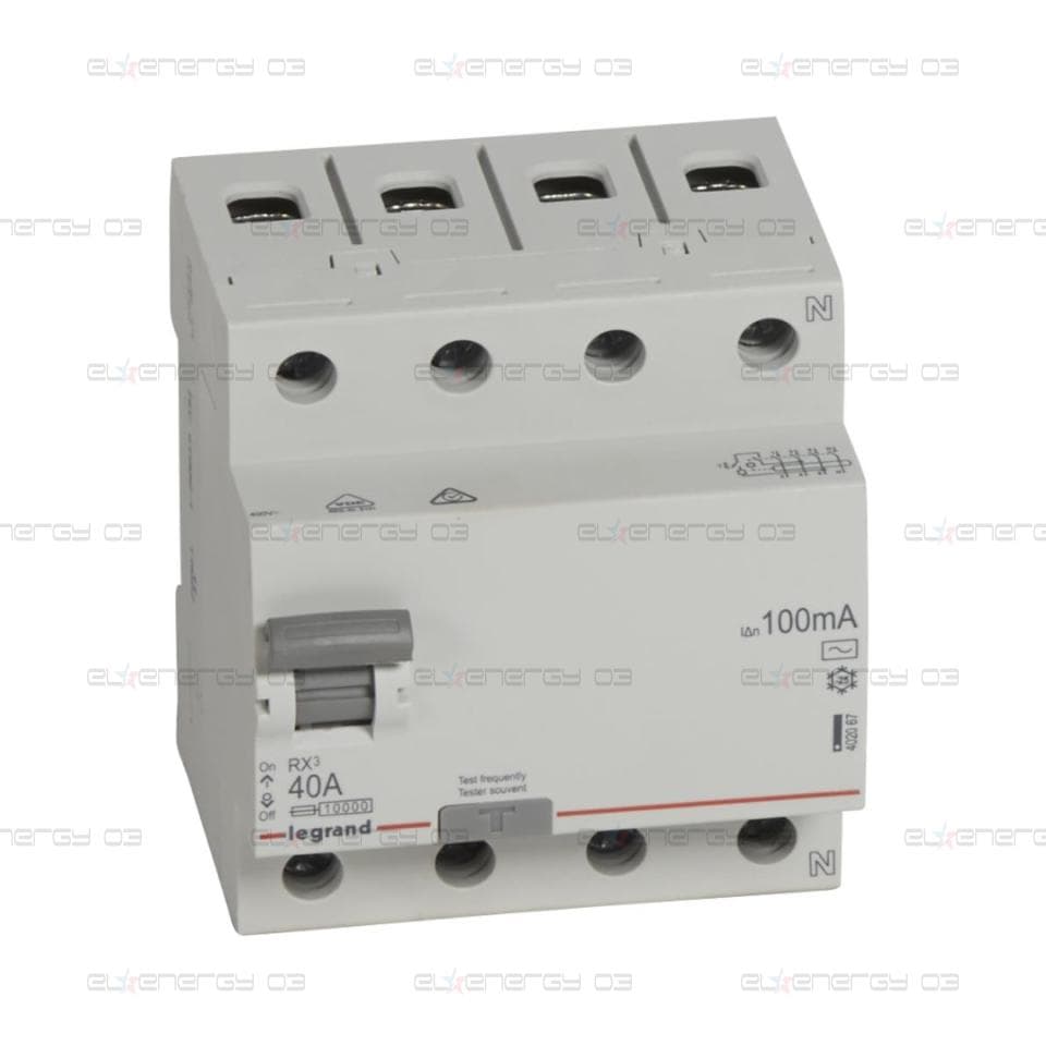 ДТЗ 4P 40A 100mА серия RX3 ID тип AC Legrand
