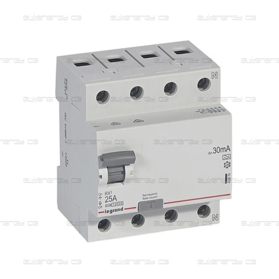 ДТЗ 4P 25А 30mА серия RX3 ID тип A Legrand