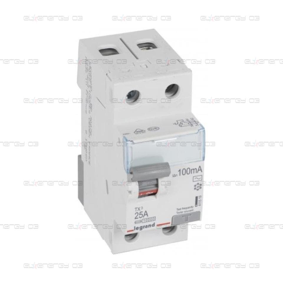 ДТЗ 2P 25А 100mА серия TX3 ID тип AC Legrand