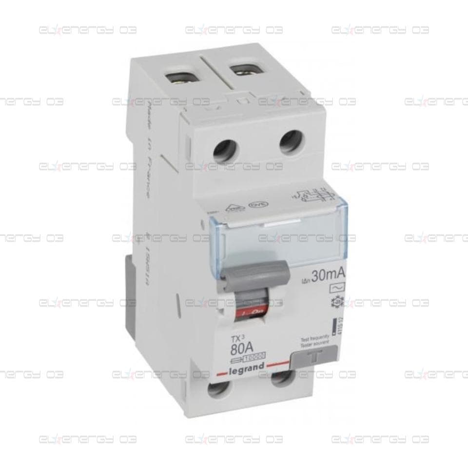 ДТЗ 2P 80A 30mА серия TX3 ID тип AC Legrand