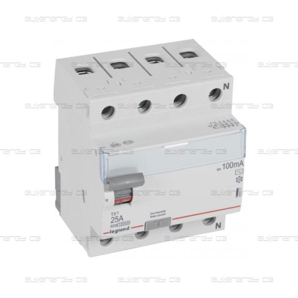 ДТЗ 4P 25A 100mА серия TX3 ID тип AC Legrand