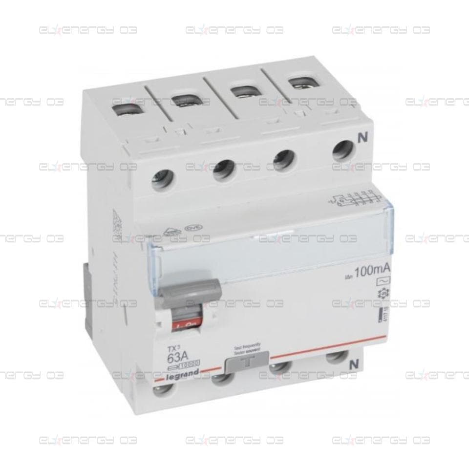 ДТЗ 4P 63A 100mА серия TX3 ID тип AC Legrand