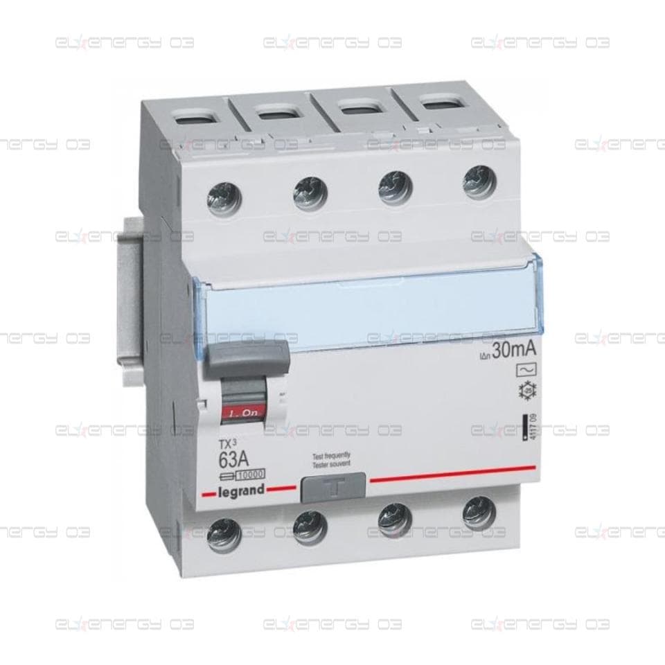 ДТЗ 4P 63A 30mА серия TX3 ID тип AC Legrand