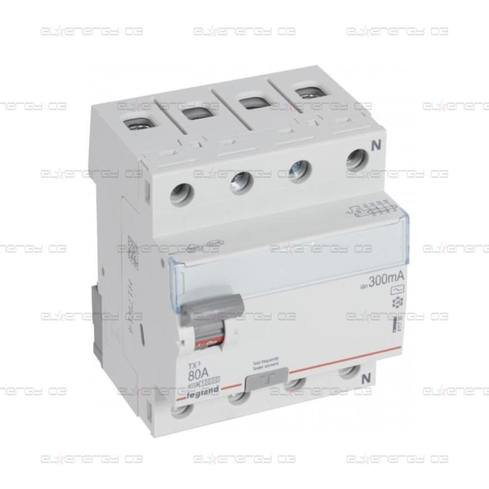 ДТЗ 4P 80A 300mА серия TX3 ID тип AC Legrand