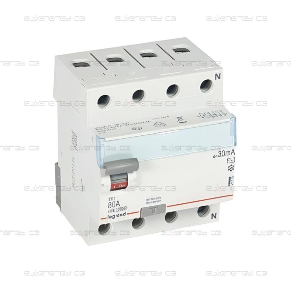 ДТЗ 4P 80А 30mА серия TX3 ID тип AC Legrand