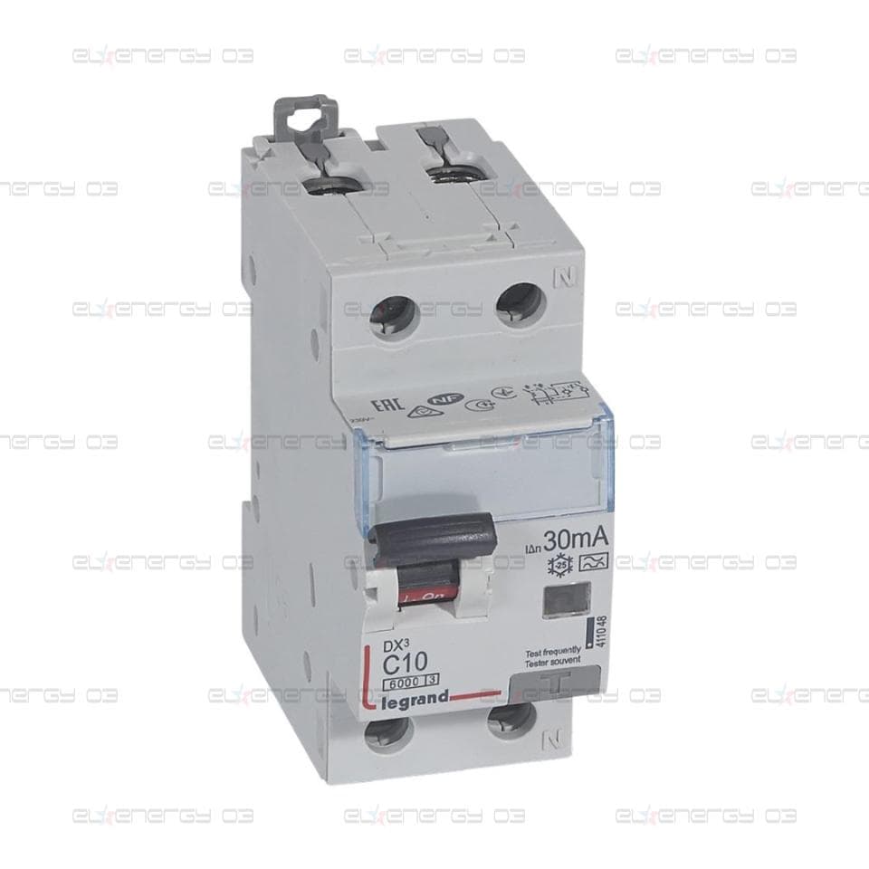 ДТЗ комбинирана DX3 1P+N 10A крива C 30mA тип A 10kA 2 мод. Legrand
