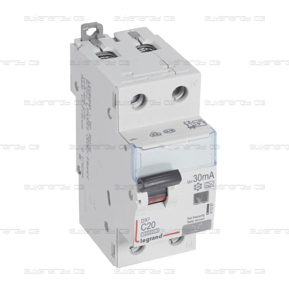 ДТЗ комбинирана DX3 1P+N 20A крива C 30mA тип A 10kA 2 мод. Legrand