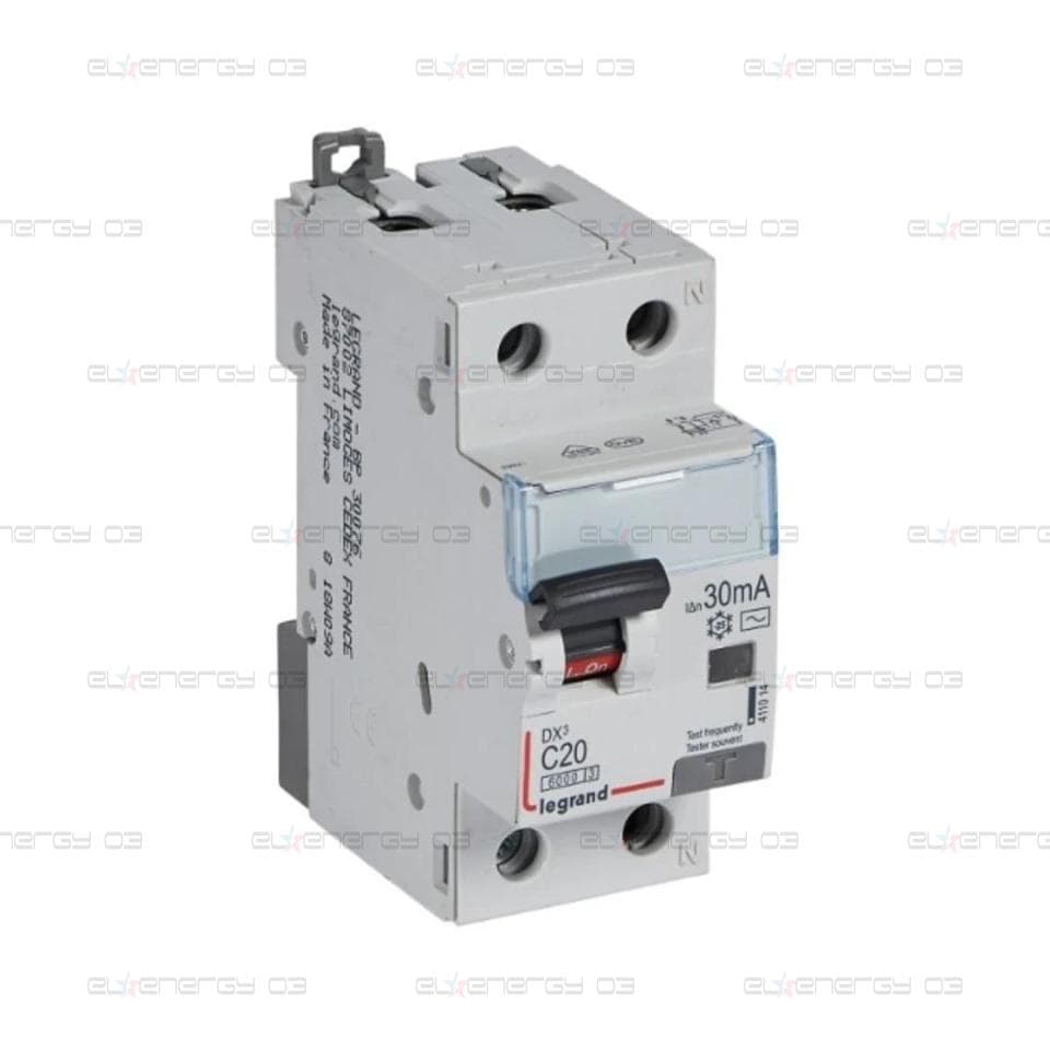 ДТЗ комбинирана DX3 1P+N 25A крива C 30mA тип AC 6kA 2 мод. Legrand