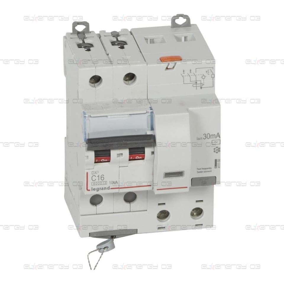 ДТЗ комбинирана DX3 2P 16A крива C 30mA тип AC 6kA 4 мод. Legrand