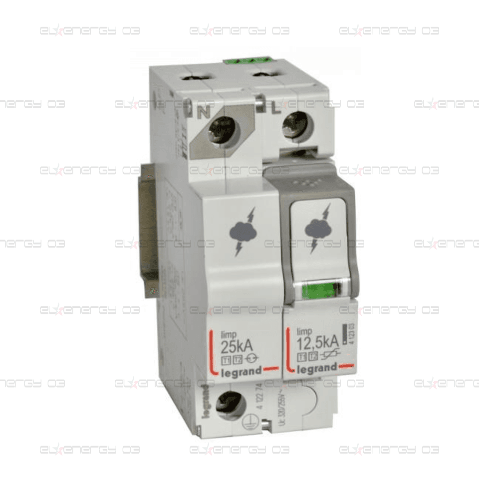 Катоден отводител тип 1+2 SPD 12.5kA 320V 1P+N L с индикация Legrand